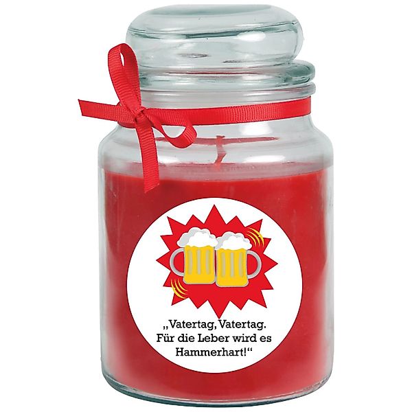 HS Candle Duftkerze & Glas Vatertag Rose Rot günstig online kaufen