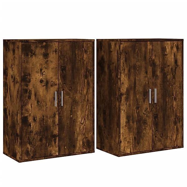 vidaXL Sideboards 2 Stk Räuchereiche 60x31x84 cm Holzwerkstoff 3276571 günstig online kaufen