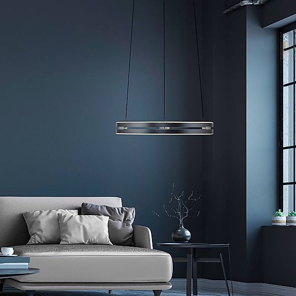 LED-Hängeleuchte PURE E-Loop, mystic grey, Ø 50 cm, Alu, CCT günstig online kaufen