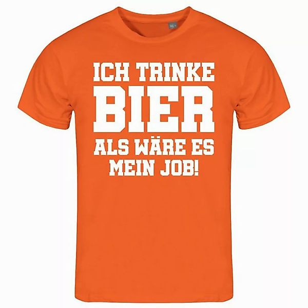 deinshirt Print-Shirt Herren T-Shirt Ich trinke Bier als wäre es mein Job F günstig online kaufen