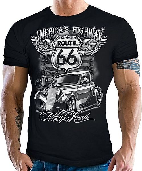 GASOLINE BANDIT® T-Shirt für Hotrod US-Car Muscle-Car Fans: Americas Highwa günstig online kaufen