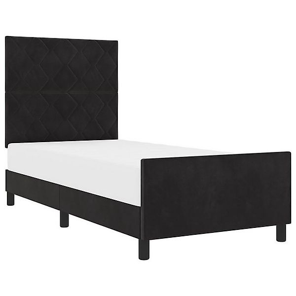vidaXL Bett Bettgestell Schwarz 90x190 cm Samt (1-tlg) günstig online kaufen