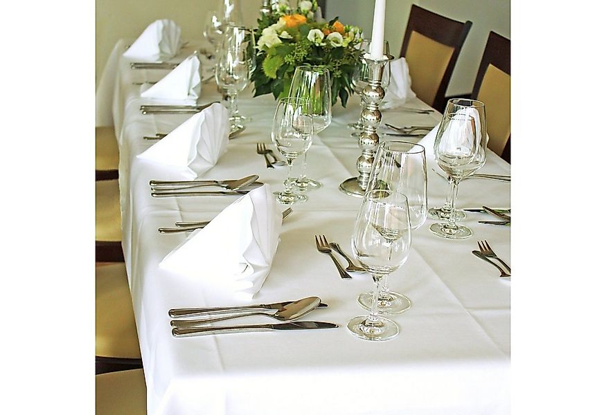 Libusch® Tischdecke Klara, ECKIG, Hochzeit, weiß, Vollzwirn Baumwolle, Größ günstig online kaufen