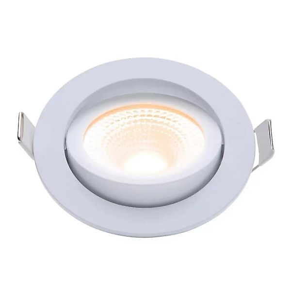 LED Einbaustrahler rund in Weiß 5W 450lm IP54 günstig online kaufen
