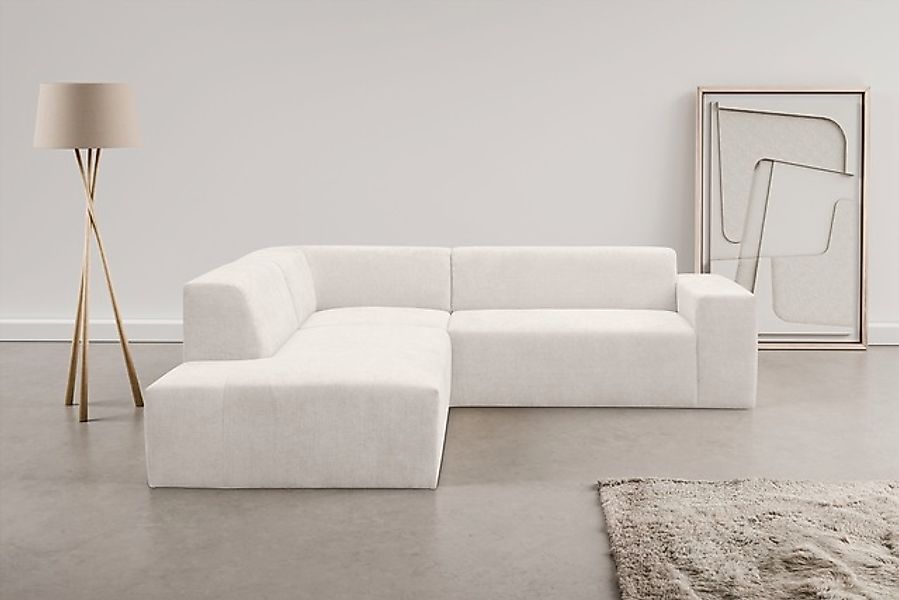 WERK2 Ecksofa »Zeus-M, tolles Sofa mit schönen Details, L-Form«, Curvy Tren günstig online kaufen