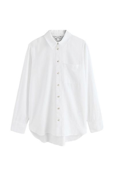 Next Langarmhemd Relaxed Langarm-Hemd 100 % Baumwolle (1-tlg) günstig online kaufen