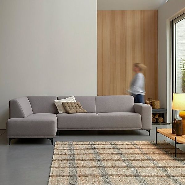 Tikamoon Sofa Eckelement links und grauem Stoffbezug 295 x 185 cm günstig online kaufen