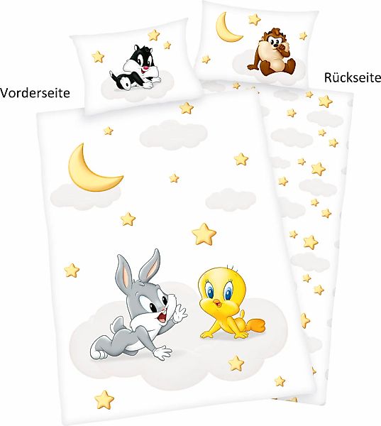 LOONEY TUNES Babybettwäsche "Looney Tunes" 2 Stk. tlg. mit liebevollem Moti günstig online kaufen