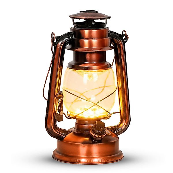 EAXUS LED Laterne Kupferfarbene Sturmlaterne im günstig online kaufen