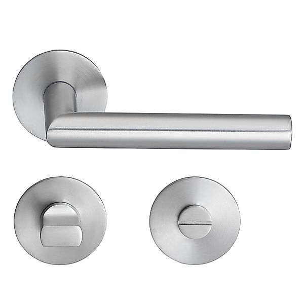 MeinTürgriff Drückergarnitur Toulouse Flachrosette Edelstahl matt Türdrücke günstig online kaufen