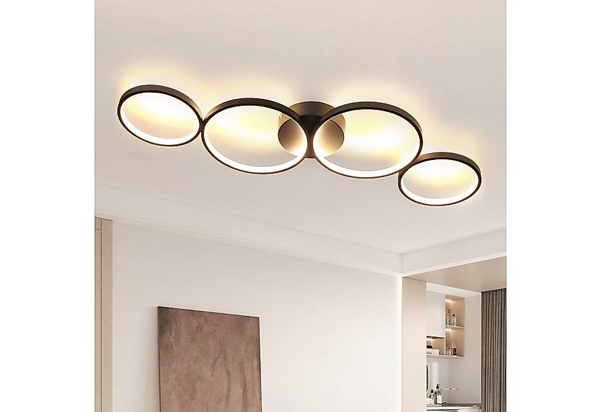 Nettlife LED Deckenleuchte 4 Flammig Ringoptik-Nicht dimmbar, LED fest inte günstig online kaufen