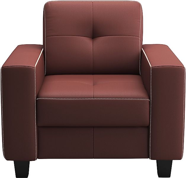 PLACES OF STYLE Sessel "Varese" Kreuznaht in beige günstig online kaufen