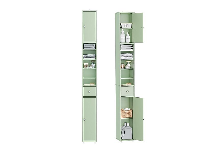 SoBuy Hochschrank BZR34, Badschrank schmal, Badezimmermöbel, Wasserabweisen günstig online kaufen