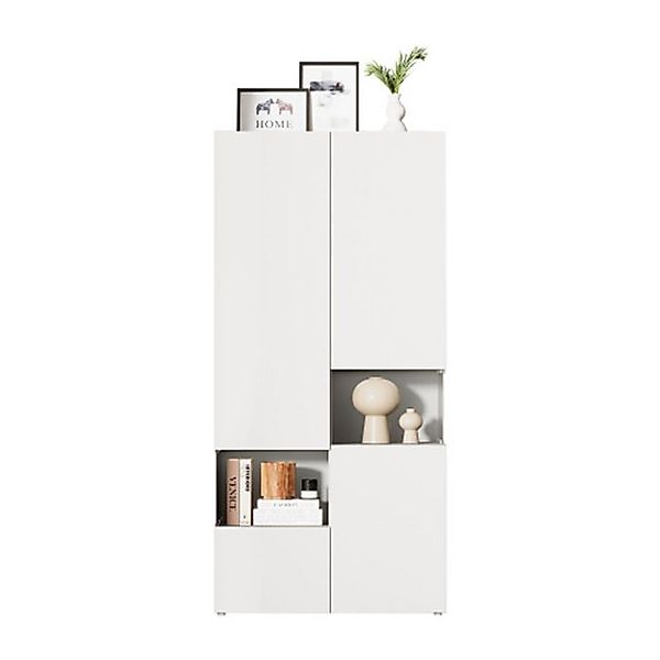 XDOVET Vitrine Vitrine mit LED-Beleuchtung, Hochschrank,Standvitrinen, Mehr günstig online kaufen