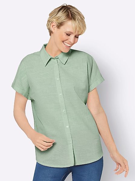 Sieh an! Klassische Bluse Kurzarm-Bluse günstig online kaufen