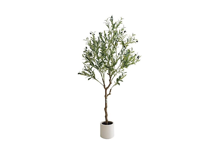 Künstliche Zimmerpflanze Künstliche Olivenbaum im Weißen Topf, Realistische günstig online kaufen