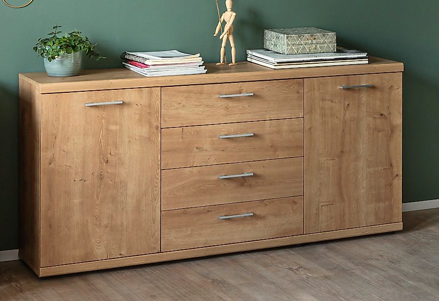 VOGL Möbelfabrik Sideboard "Sunny" mit 2 Türen und mittig 4 Schubkästen günstig online kaufen