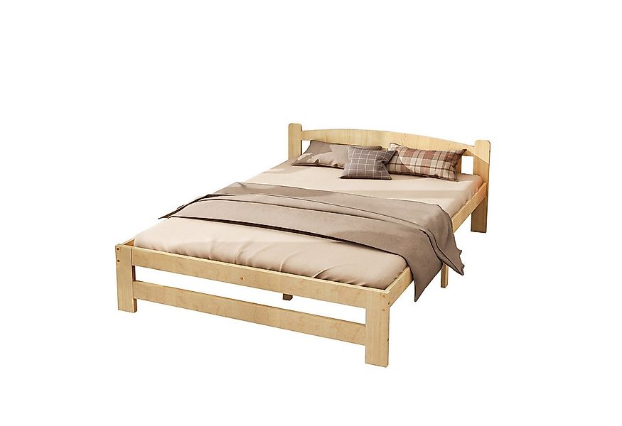 Sweiko Massivholzbett, Futonbett mit Kopfteil und Lattenrost, 140*200cm günstig online kaufen