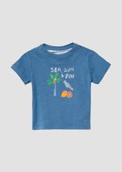 s.Oliver Kurzarmshirt Baumwoll-T-Shirt mit Stickerei und günstig online kaufen