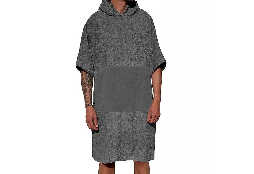 HOMELEVEL Bademantel Badeponcho Unisex aus 100% Baumwolle für Erwachsene mi günstig online kaufen