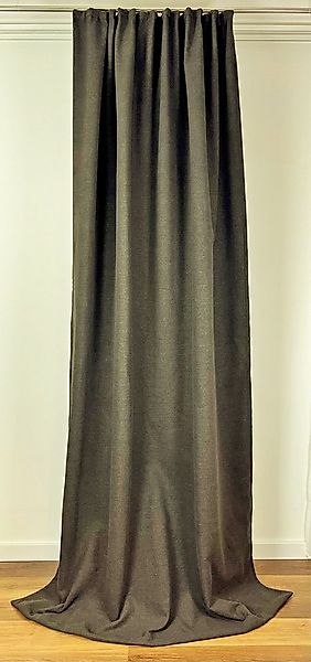 novumfix Vorhang Filzvorhang Softfilz Kälteschutz schoko-braun Kräuselband, günstig online kaufen