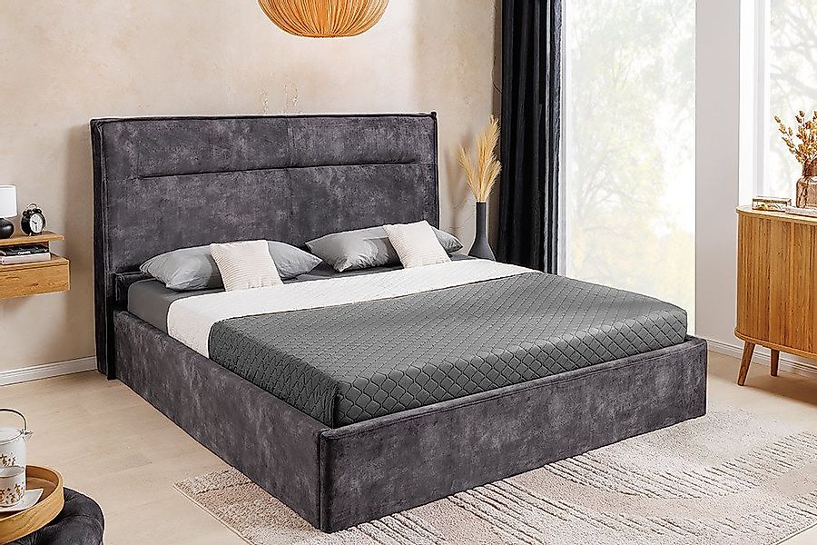riess-ambiente Boxbett STORAGE 180x200cm grau · Kingsize-Bett mit Stauraum günstig online kaufen