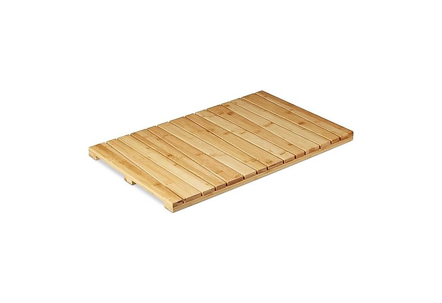 relaxdays Badematte Bambusmatte für Bad, Höhe 30 mm, Bambus günstig online kaufen