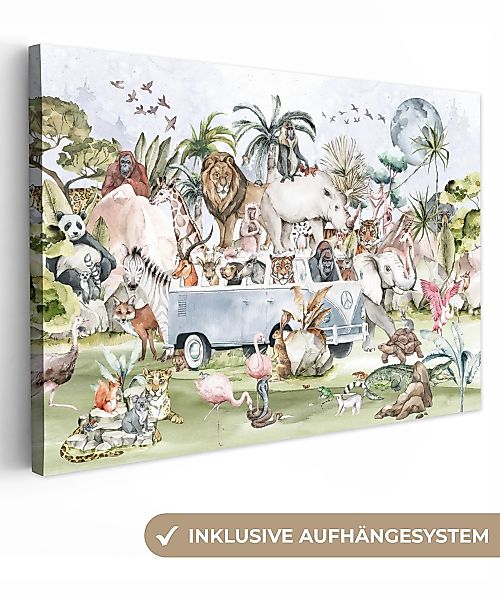 OneMillionCanvasses® Leinwandbild Dschungel - Bus - günstig online kaufen