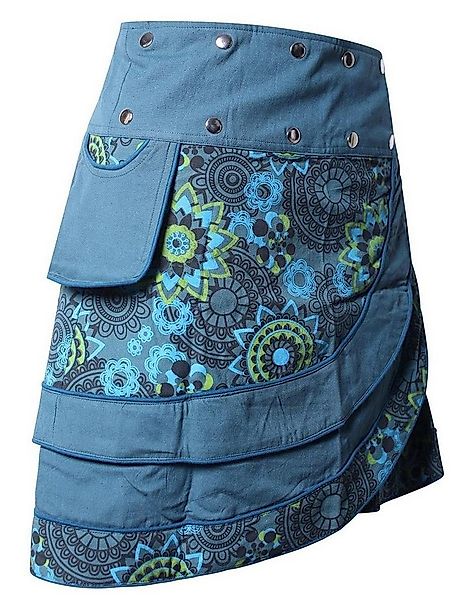 Vishes Wickelrock Rock zum Wickeln mit Druckknöpfen Mandala Blumen Cacheur, günstig online kaufen