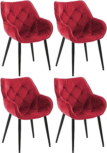 CLP Esszimmerstuhl Tanna Samt (4er Set), günstig online kaufen
