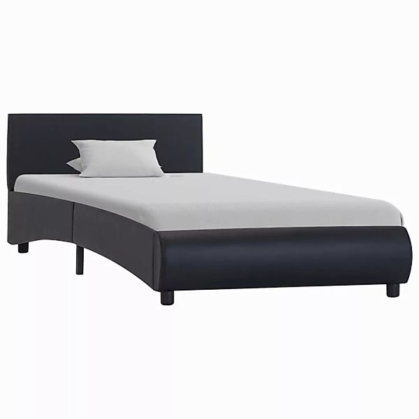 vidaXL Bett Bettgestell mit LED Schwarz günstig online kaufen