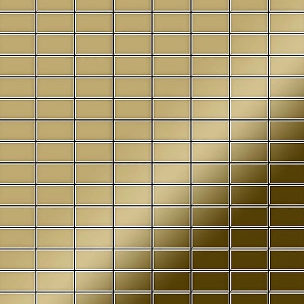 ALLOY Mosaik Fliese Massiv Metall Titan Hochglänzend Gold 1,6mm Stark Bauha günstig online kaufen
