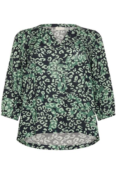 KAFFE Curve Kurzarmbluse Kurzarm-Bluse KCjanni Große günstig online kaufen