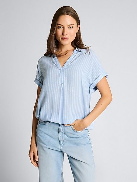 TOM TAILOR Kurzarmbluse Blusen & Shirts Loose Fit Bluse mit Streifenmuster günstig online kaufen