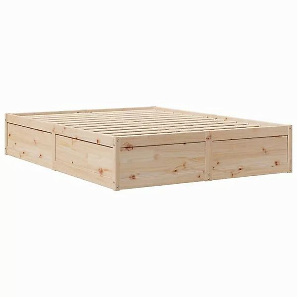 vidaXL Bett, Massivholzbett ohne Matratze 160x200 cm Kiefernholz günstig online kaufen