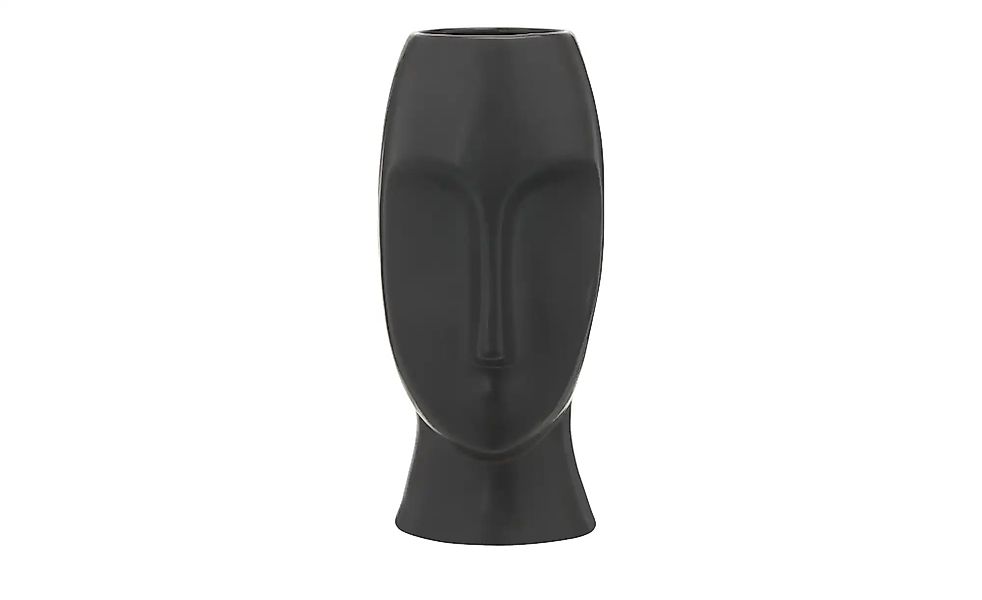 HOME STORY Vase  Face ¦ schwarz ¦ Porzellan ¦ Maße (cm): H: 28,5  Ø: 15 Acc günstig online kaufen