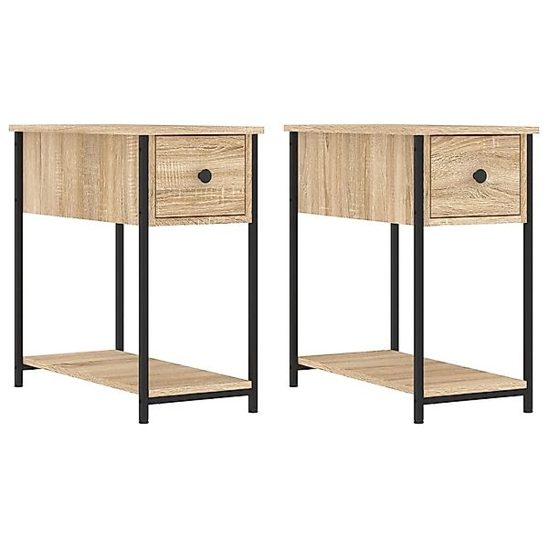 vidaXL Nachttisch Nachttische 2 Stk. Sonoma-Eiche günstig online kaufen