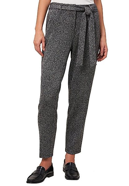 Zero Stoffhose Damen Stoffhose Herringbone mit Bindegürtel 28 Inch Gürtel günstig online kaufen
