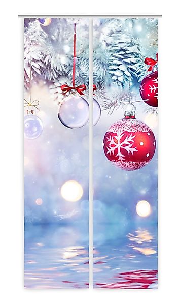 gardinen-for-life Schiebegardine Weihnachten in blau-two Flächenvorhang günstig online kaufen