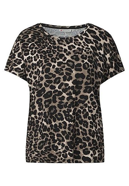 STREET ONE T-Shirt – Kurzarmshirt mit Animalprint und Trendigem Muster günstig online kaufen