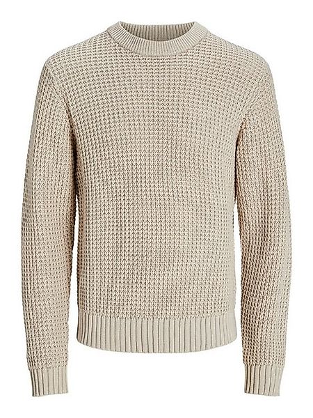 Jack & Jones Rundhalspullover JCOZION KNIT CREW NECK BF mit markanter Struk günstig online kaufen