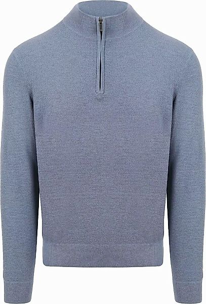 Suitable Structure Half Zip Pullover Blau - Größe XXL günstig online kaufen