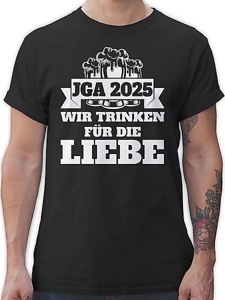 Shirtracer T-Shirt JGA 2025 - Wir trinken für die Liebe JGA Männer günstig online kaufen