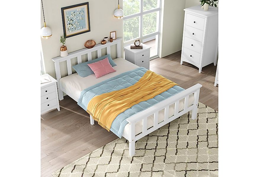 Flieks Holzbett, Einzelbett Massivholz Kiefer Kinderbett Jugendbett 90x200c günstig online kaufen
