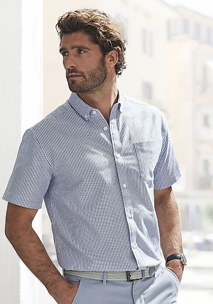 H.I.S Kurzarmhemd Regular fit Oxfordhemd kurzarm mit Button-down-Kragen aus günstig online kaufen