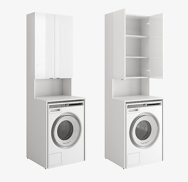 Platan Room Waschmaschinenumbauschrank Badschrank LORA Waschmaschinenschran günstig online kaufen