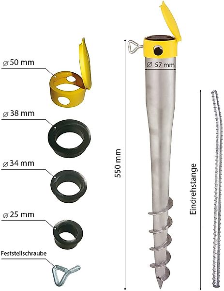 Krinner Schirmhalter Kompakt Allround Set Metall günstig online kaufen
