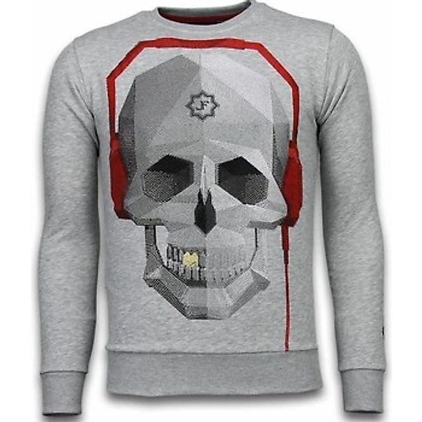 Local Fanatic  Sweatshirt Totenkopf Beat Strass günstig online kaufen