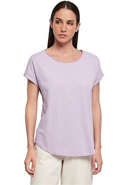 urbandreamz T-Shirt Damen Kurzarm Rundhals Long Slub Shirt hinten lang gesc günstig online kaufen
