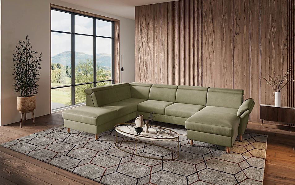 Home affaire Wohnlandschaft "Calypso U-Form" wahlweise mit motorischer Rela günstig online kaufen